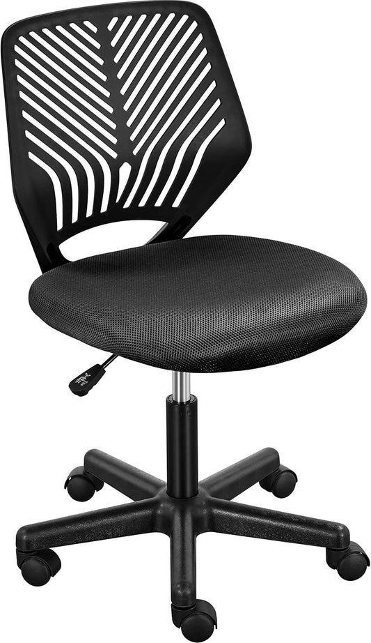 Yaheetech Ergonomischer Bürostuhl – Schwarz – Netzbezug – Ohne Armlehnen – Um 360° drehbar – Verstellbare Sitzhöhe