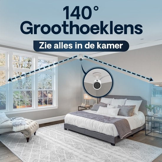 Housetrack Ãœberwachungskamera 1080P - IP Sicherheitskamera mit App - Wifi Sicherheitskamera - Smart Home - Kamera Sicherheit im Innenbereich