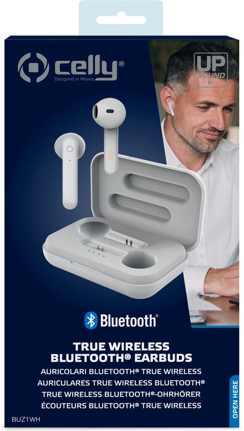 Kopfhörer mit Mikrofon Celly BUZ1WH
