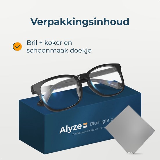 Alyze Blue Light Glasses - Computermonitor - Rezeptfrei mit Filter - Blaulichtbrille