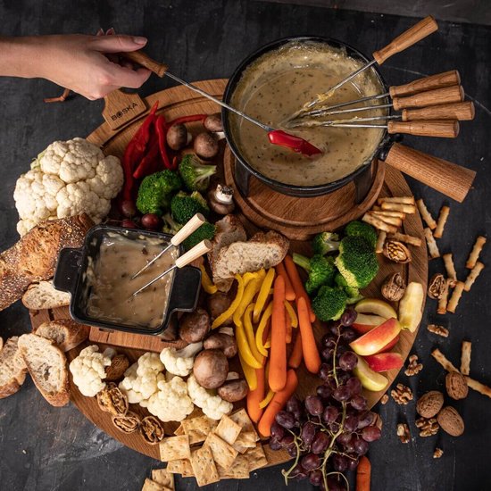Boska Fondue Set Pro L - Käsefondue-Set - Für jede Art von Herd - Robustes & unzerbrechliches Gusseisen - 1,8 Liter