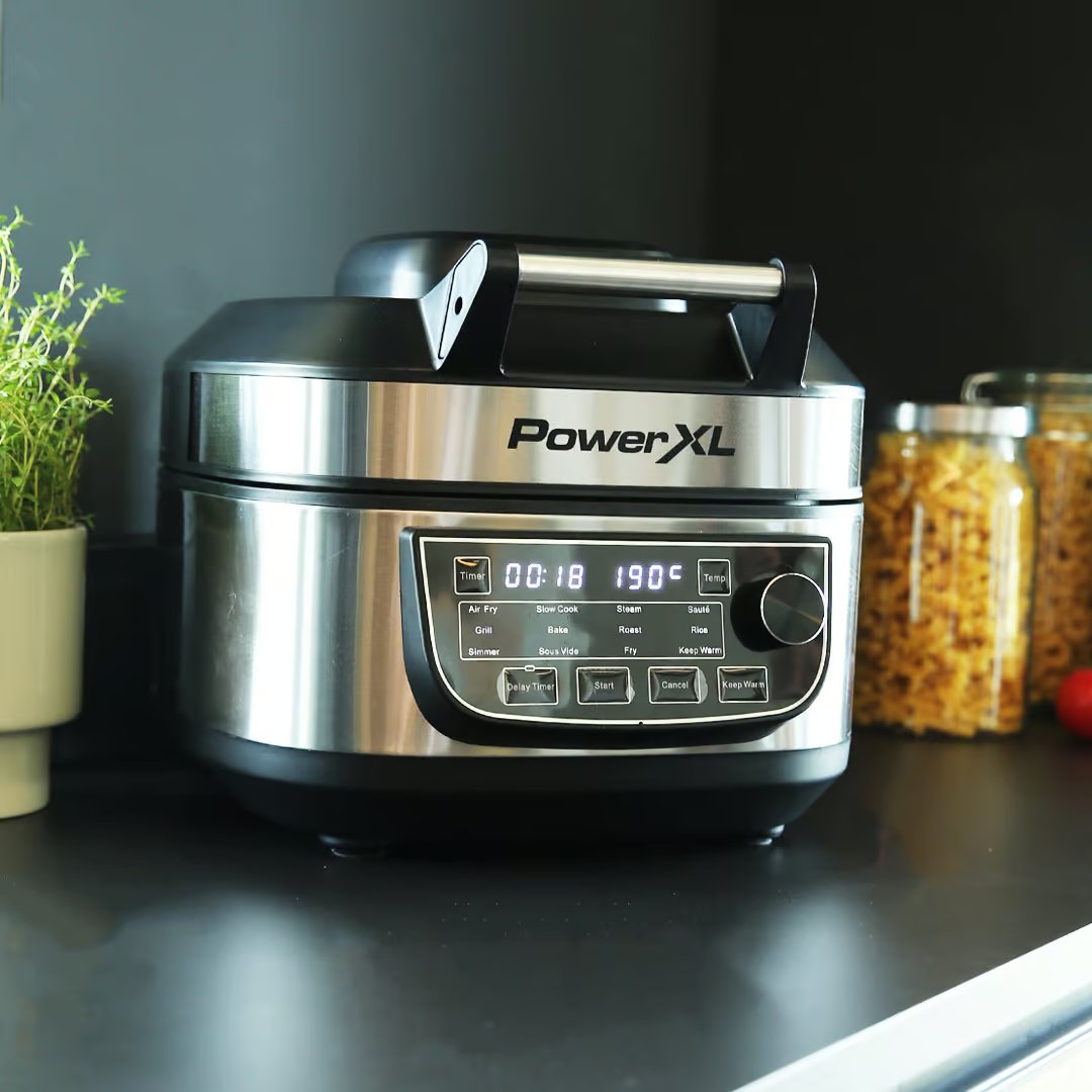 PowerXL MultiCooker 12-in-1-Multikocher – Ersetzt 12 Küchengeräte – Inklusive Rezeptbuch – Leicht zu reinigen