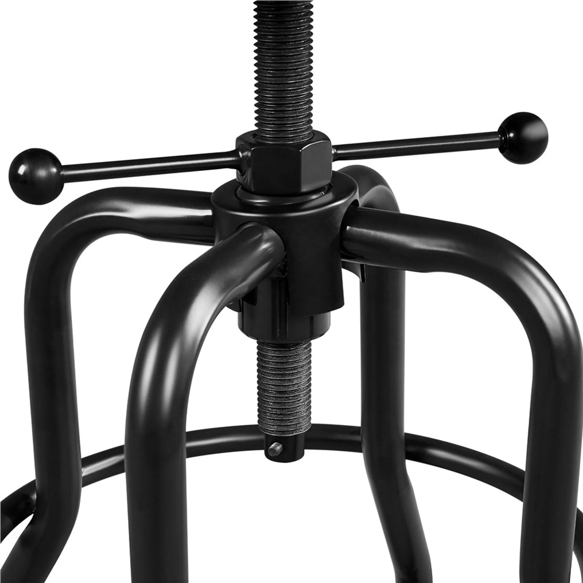 Yaheetech Vintage Barhocker – Schwarz – Höhenverstellbar 54,5–71,5 cm – Kunstleder – 136 kg – Mit Fußstütze