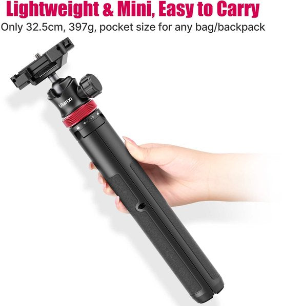 Ulanzi MT-44 Selfie-Stick-Stativ für Smartphone und Kamera – 146 cm – Schwarz