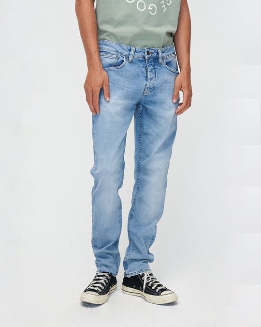 Kuyichi Jim Regular Slim – Hellblau – W32/L34