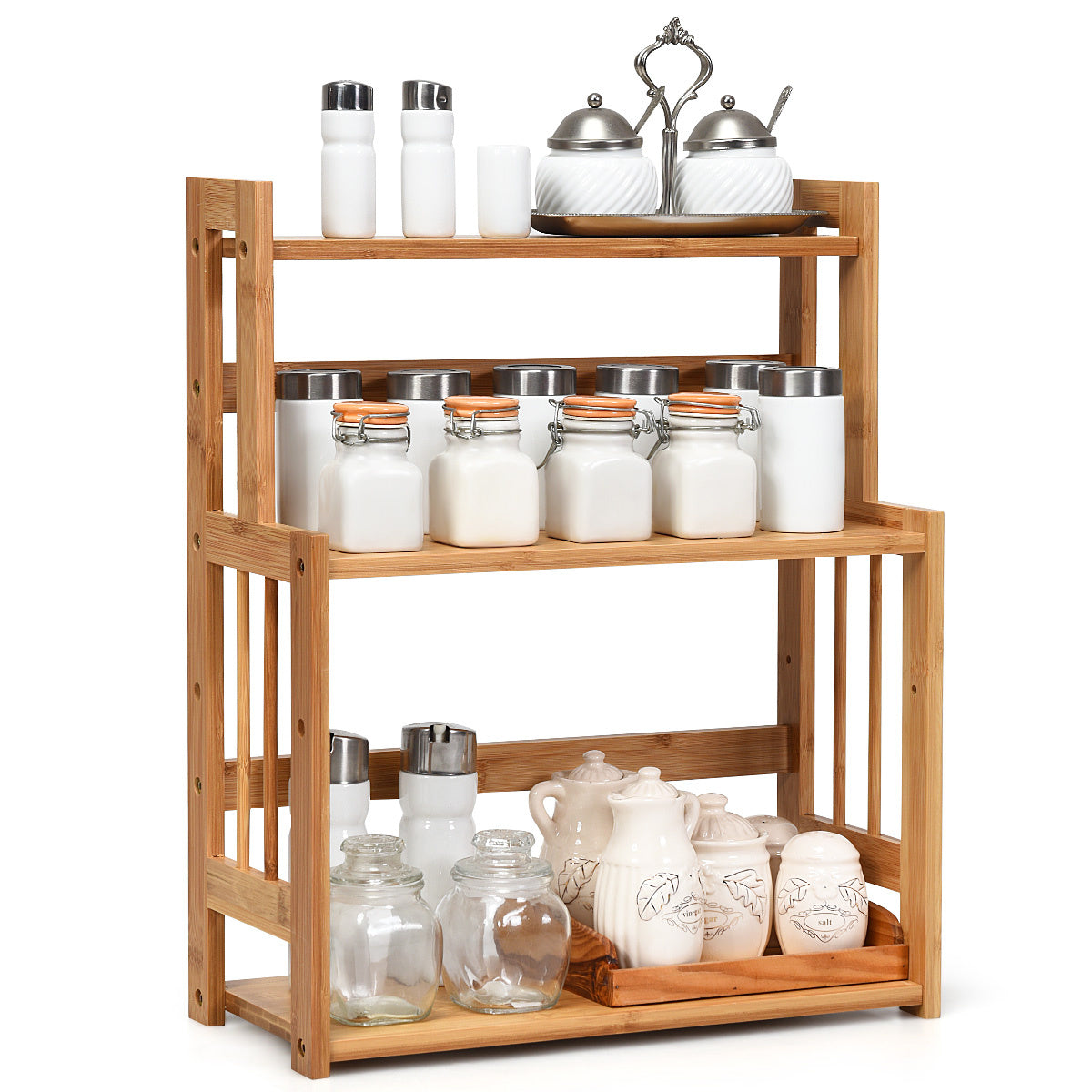 Coast Countertop Organizer - Gewürzregal/Aufbewahrungsregal - 41,5 x 18 x 50 cm - Braun