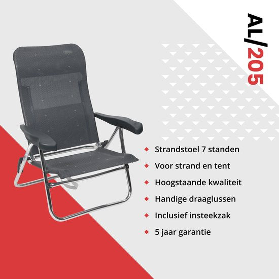Crespo – Strandstuhl – AL/205 – Dunkelgrau