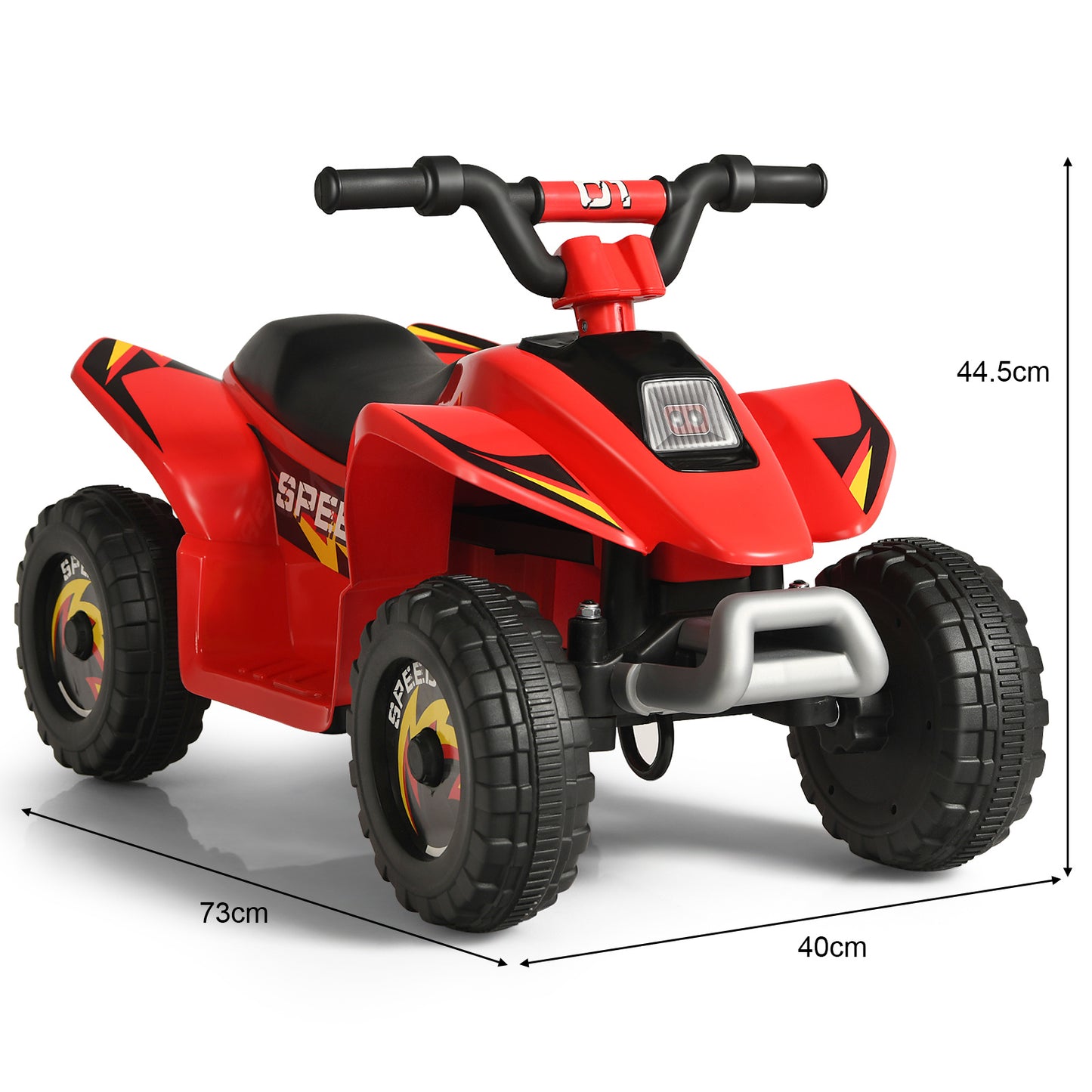 Coast 6V Elektro Kinderauto Mini Electroquad Kinderauto 73 x 40 x 44,5 cm rot