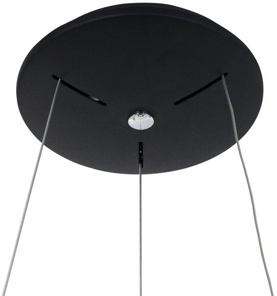 Steinhauer Ringlede Hängeleuchte – rund – verstellbar – 48 cm – schwarz