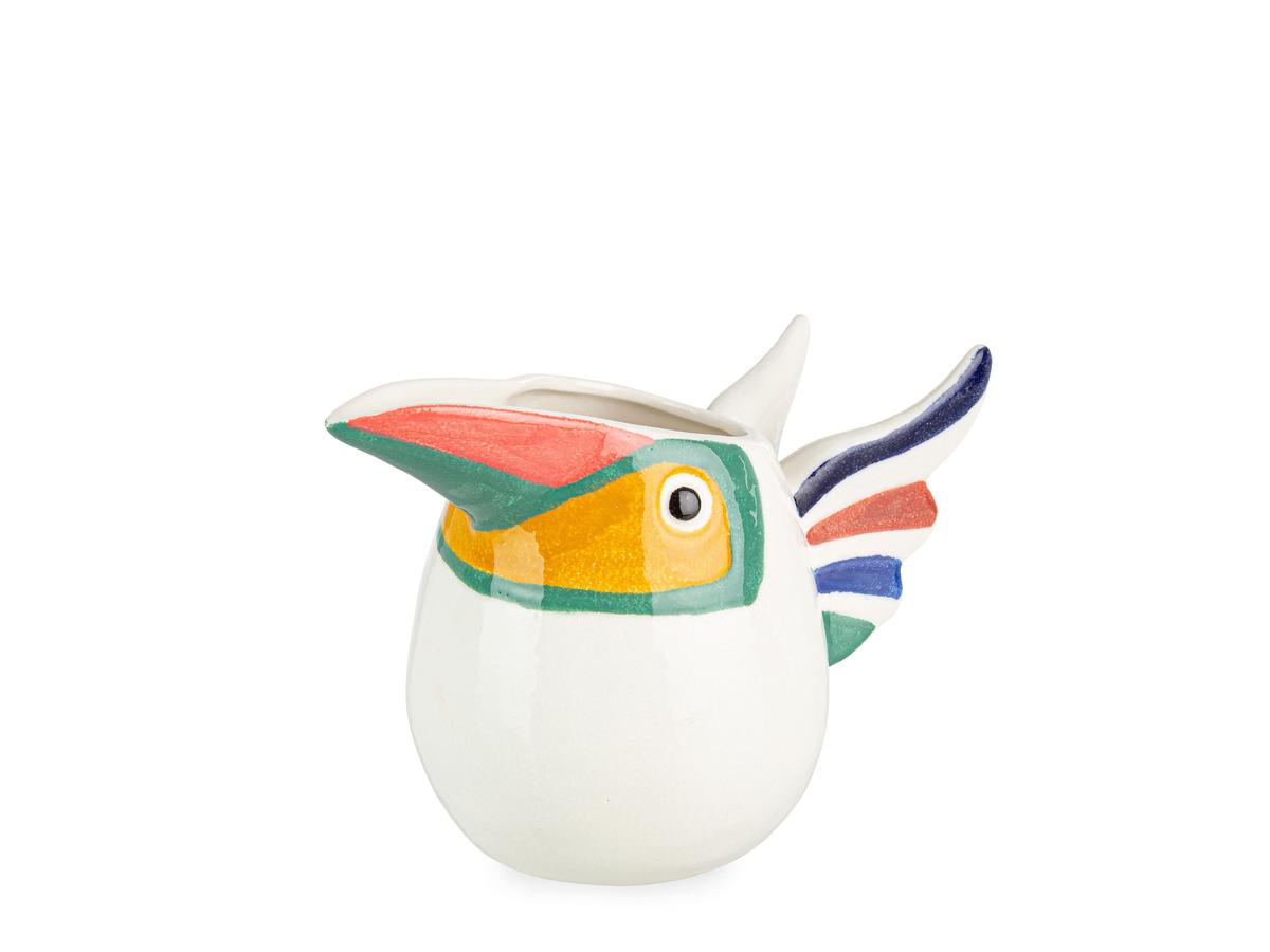 Bizzotto Wiki Low Rounded Birdie Vase – Runde Form – 13 cm – Naturfarben