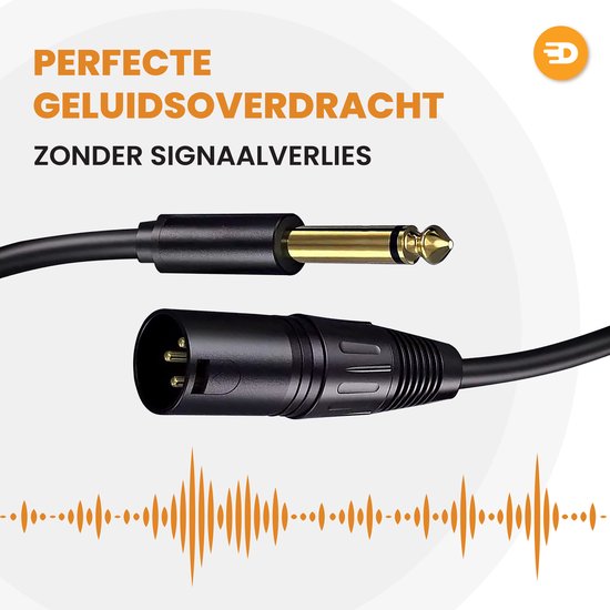 Drivv. Premium XLR-Kabel - XLR-Stecker auf 6,35 mm Klinkenstecker - Stereoklinke - 2 Meter