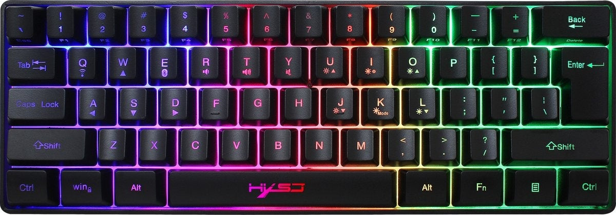 HXSJ L500 RGB Membran Wireless Gaming-Tastatur - Dual-Modus (Bluetooth / 2.4G) - 61Tasten - Qwerty