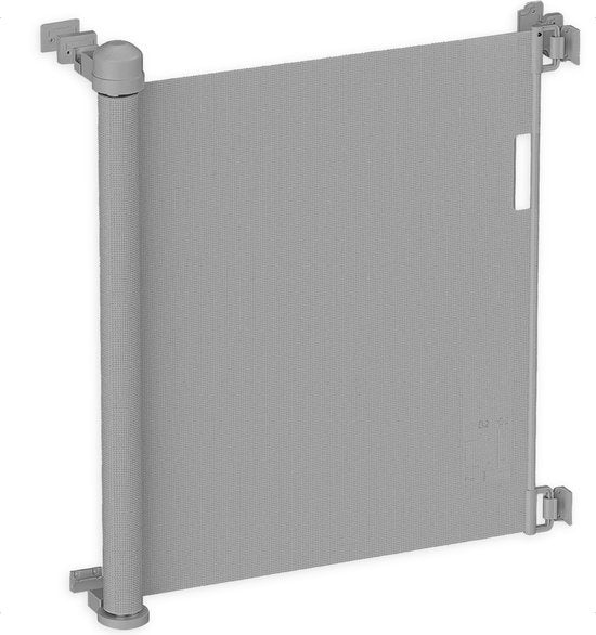 Goliving - Roll-up Treppentor - Sicherheitstor - Kindertor - 10 bis 150 cm breit - Aluminiumrahmen - Grau