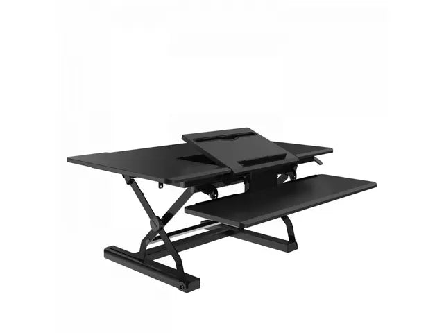 V7 Sit Stand Workstation Verstellbar Schwarz