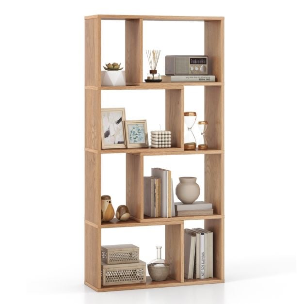 Coast Bookcase - Freistehendes 4-lagiges Bücherregal mit 8 Fächern - 60 x 20 x 120 cm