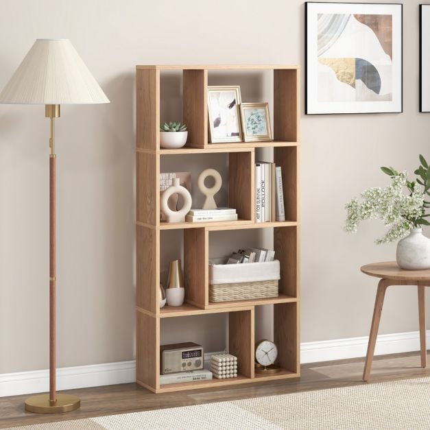 Coast Bookcase - Freistehendes 4-lagiges Bücherregal mit 8 Fächern - 60 x 20 x 120 cm