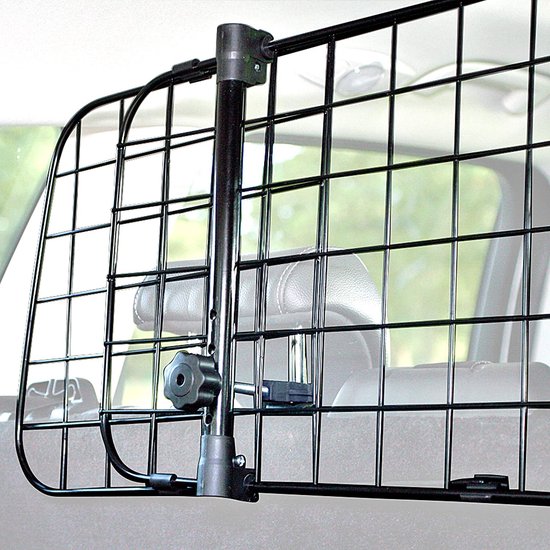 Sakura Hundegitter zur Befestigung an den Kopfstützen im Auto SS5259 – einfache Montage für Schrägheckmodelle, SUVs, Kombis und MPVs – in der Breite verstellbar, kein Werkzeug erforderlich