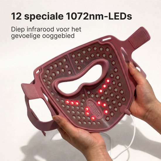 Panacea Aurora LED-Gesichtsmaske – Rotlicht & Infrarot – 90 LEDs – 6 Programme
