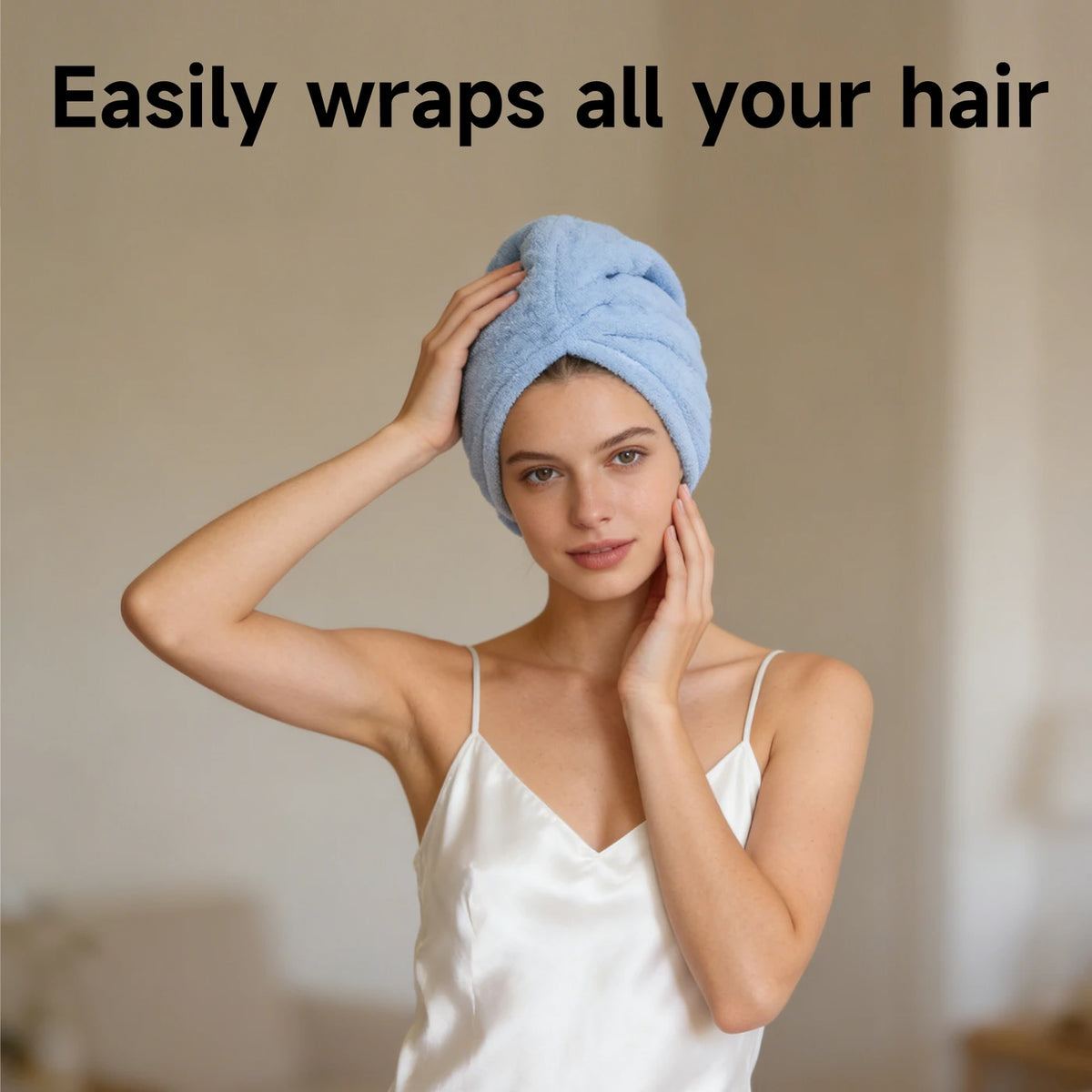 YIJINCHAN Haartuch-Turban – Lila – Mikrofaser, 65 x 40 cm