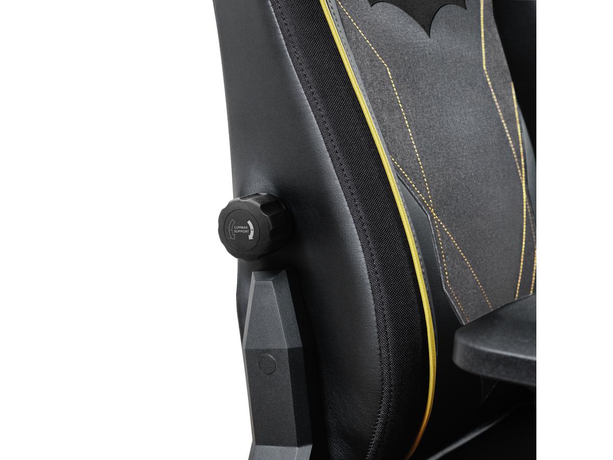 Trust GXT 721BM Ruya Pro Gaming-Stuhl – Batman Edition – Ergonomisches Design – Schwarz/Gelb