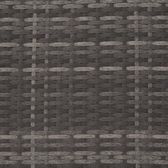 Tectake - Klappbarer Gartenstuhl - aus Geflecht - Aluminiumgestell und Fußstütze - Grau