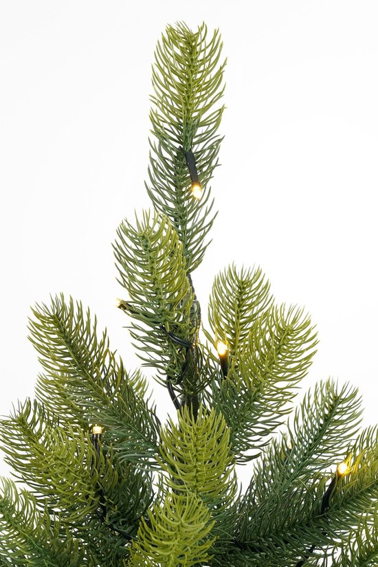 Black Box Trees Nagoya Kunstweihnachtsbaum mit Beleuchtung – Kunstbaum H 90 x T 42 cm – Kunstweihnachtsbaum im Kunststofftopf – Weihnachtsdekoration für den Innenbereich – mit Batterie und Timer – 175 Zweige – Grün