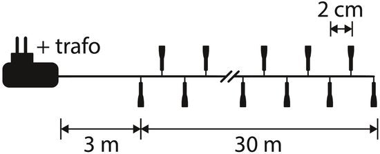 Luca Smart Lighting Snake Weihnachtsbaumbeleuchtung mit 1500 LED-Lämpchen – L 3000 cm – Mehrfarbig
