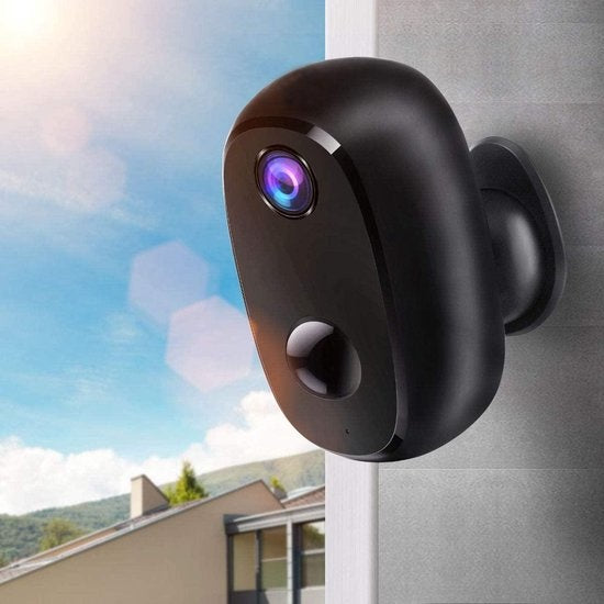 Outdoor Eye Sicherheitskamera drahtlos für den Außenbereich auf Batterie - mit App wifi & Nachtsicht, sd-Karte und Halterung - Smart Home Security