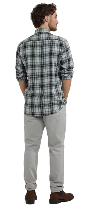 McGregor Flanellhemd Winter Salbei Kariert Grün/Grau/Weiß - XL