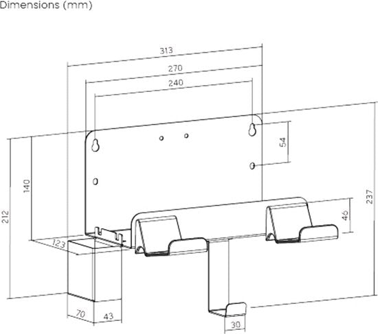 Wandhalterung universal geeignet für Playstation-Konsole - Konsolenhalterung Spielkonsole universal - Standard-Wandhalterung zur Aufbewahrung von Spielkonsolen-Controllern Headset