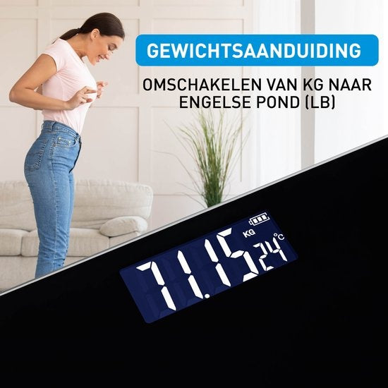 Grundig Waage - Digitale Körperwaage - 2 bis 180 Kg - Schwarz