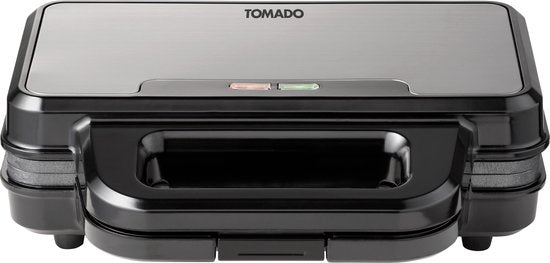 Tomado TGP2001S - XXL Toasti-Eisen - Panini-Grill - PFAS-frei - Toasti-Maker - 900 Watt - Schwarz/Edelstahl