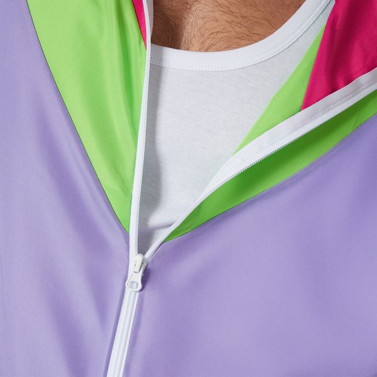 dressforfun - Herrenkostüm Retro 80er 90er Jogginganzug - lila, XXL - Kostüm Karneval - Halloween - Verkleiden - Partykleidung - Karnevalskleidung - Party - Partykleidung