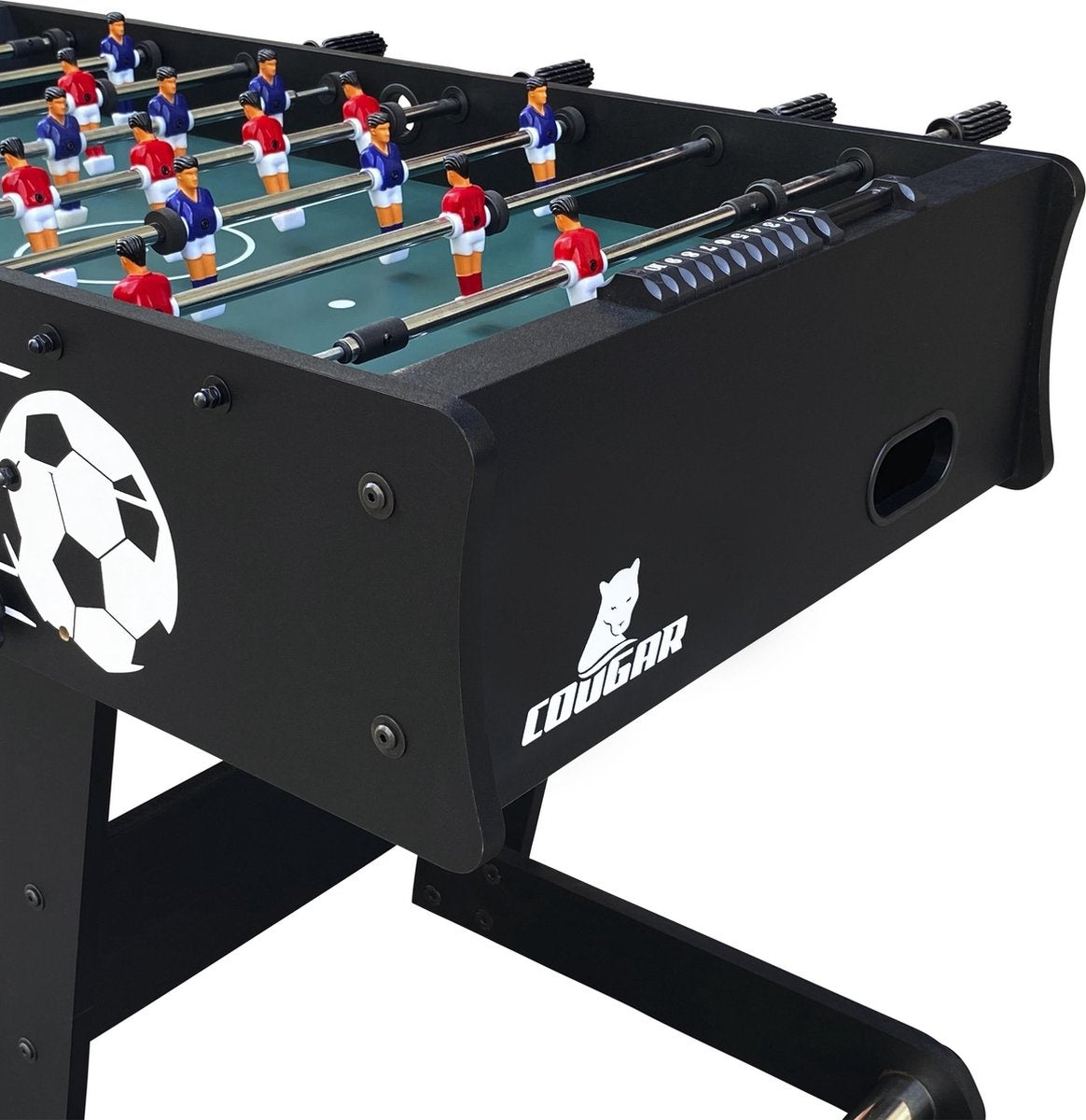Cougar Scorpion Kick TS klappbarer Fußballtisch - Kickertisch - Schwarz