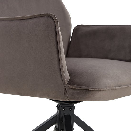 Esstischstuhl Jill Velvet Anthrazit | 2er Set