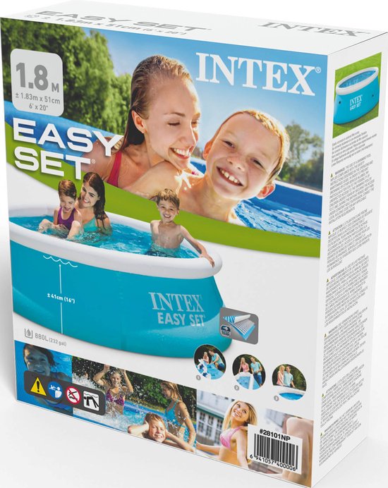 Intex Easy Set Aufblaspool – Ø 183 x 51 cm