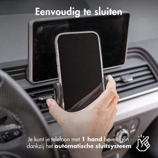 imoshion Telefonhalterung Auto-Belüftung - GSM-Halterung - Autozubehör - Einstellbar - Universal - Carbon - Telefonhalterungen Auto - Schwarz