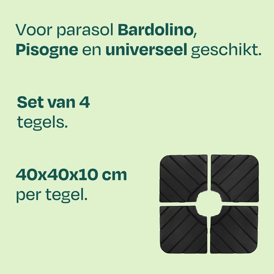 VONROC Sonnenschirmfliesen – für Schwebeschirm – 40 x 40 cm – befüllbar – 4er-Set