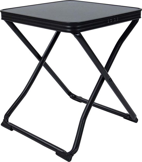 Bo-Camp - Hocker + Ablage - klappbar - Schwarz