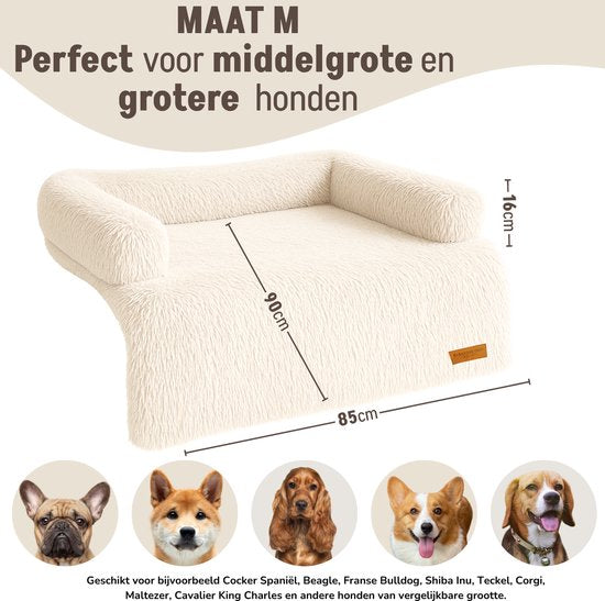 By Cee Cee Original Hundedeckenbank - Hundedeckenbank - Hundekorb - Premium - komplett abnehmbar - Beige - 85x90 - Größe M