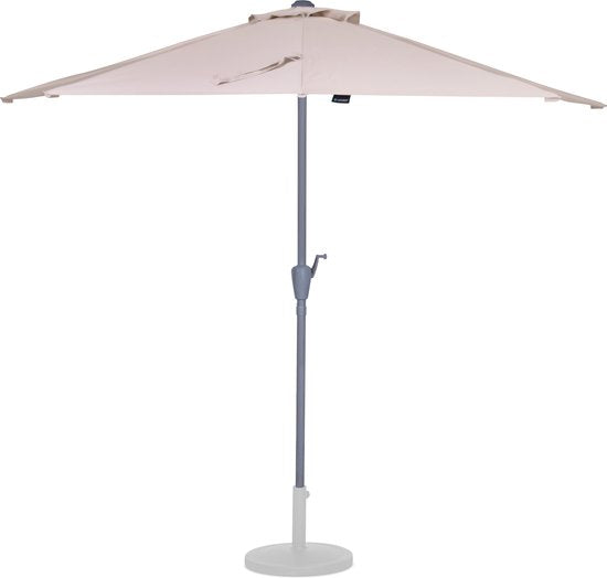 VONROC Premium Sonnenschirm Magione - Strapazierfähiger Balkonsonnenschirm - halbrund 270x135cm - UV-beständiges Tuch - Beige - inkl. Schutzhülle