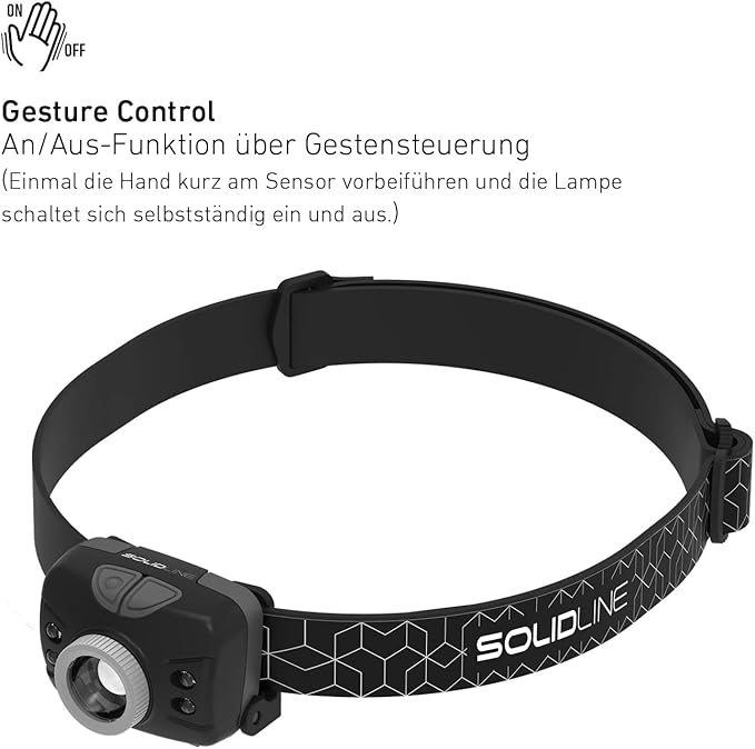 Solidline Stirnlampe von Ledlenser GMT Outdoor SH5 Schwarz