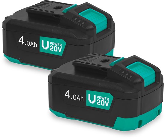 VONROC VPower 20V Akku – 4,0 Ah – Duopack: 2 Stück – bidirektionaler USB-C-Anschluss – Akku und Powerbank in einem – kompatibel mit Power Delivery (PD) – geschützt durch Electronic Cell Protection