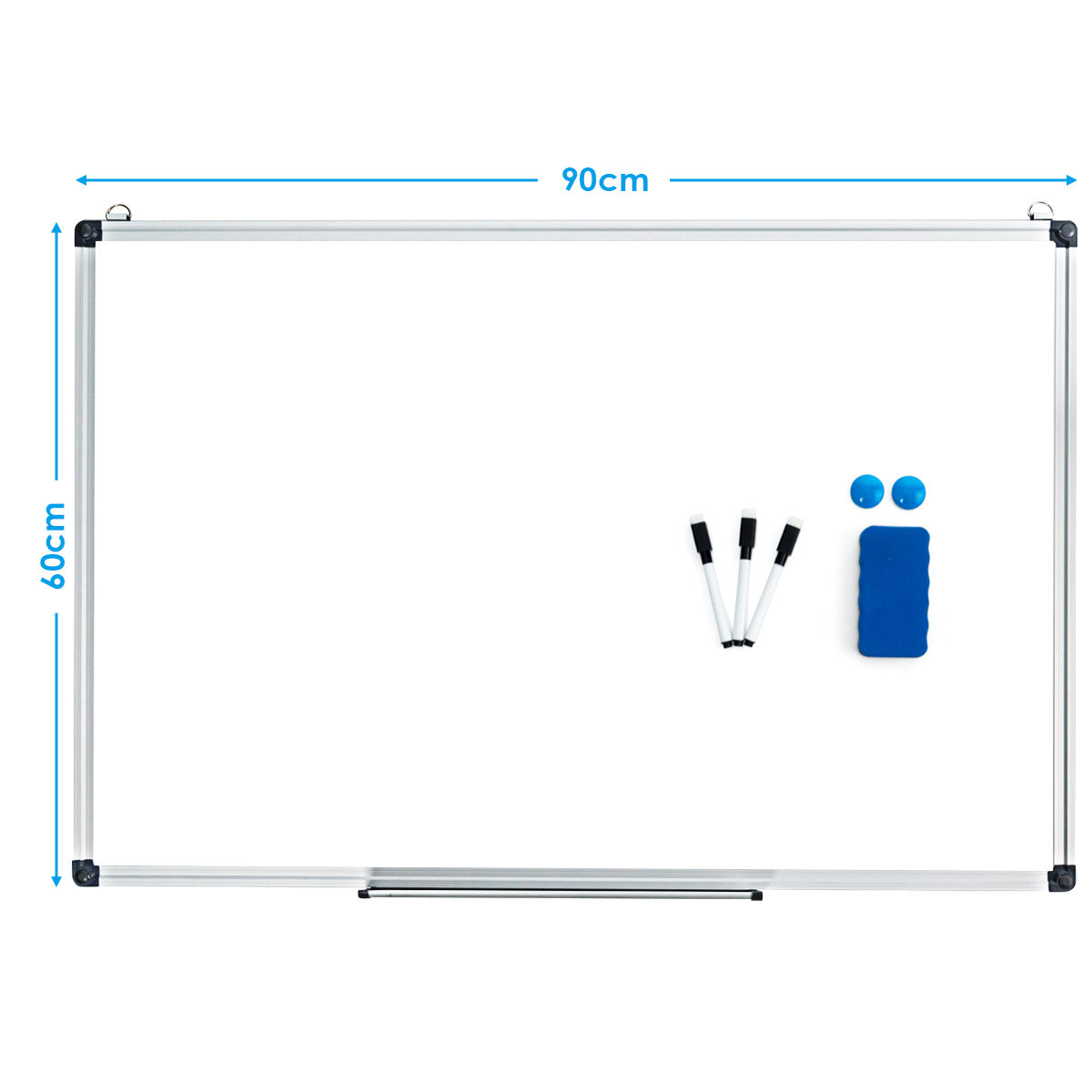 Coast Whiteboard Magnette Table schreibt Tafel Wandtafel Memoboard mit Aluminiumrahmen 90 x 60 cm