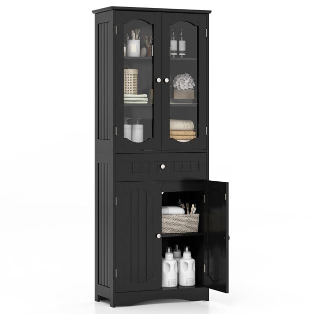 Coast Freistehender Schrank - Hochschrank 60 x 30 x 160 cm - Schwarz