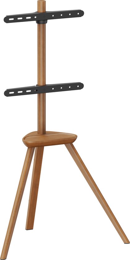 VDD TV-Ständer - Bodenständer - Studio-Stativ - Staffelei Design - bis zu 65 Zoll - Braun