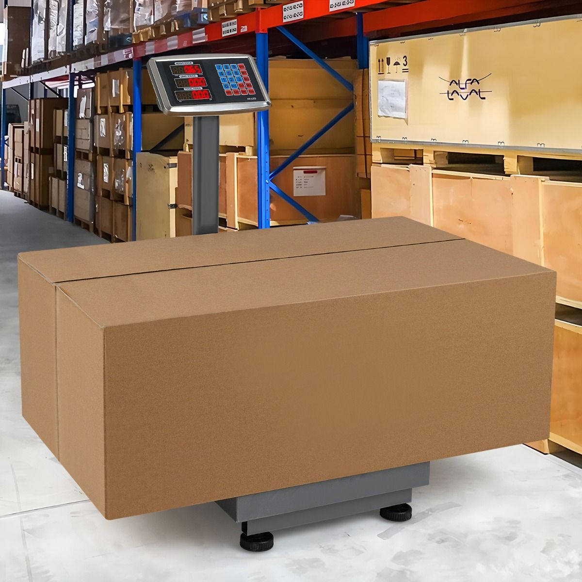Coast Digitale Plattformwaage – Tragkraft 300 kg – Preisberechnung – silber