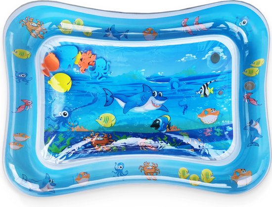 Frummel Wasser Spielmatte Baby - Wassermatte - Spielmatte - Aufblasbar - Wasserspielzeug Baby - Geschenk für die Mutterschaft - Baby Hai