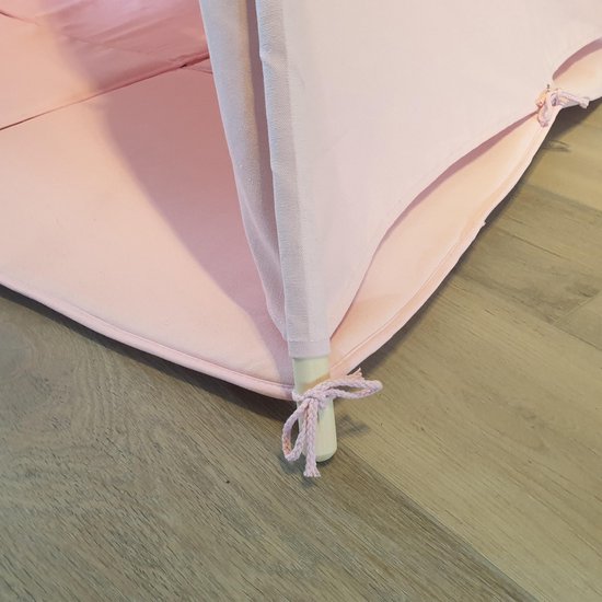 Sunny Alba Tipi-Zelt Pastellrosa - Wigwam-Spielzelt mit Fenstern - 120x120x160cm - mit Kuscheldecke