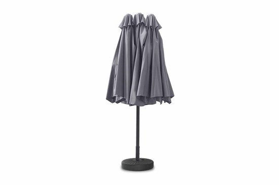 Feel Furniture – Toscano – Großer Sonnenschirm – Twin – 4,5 Meter – Dunkelgrau